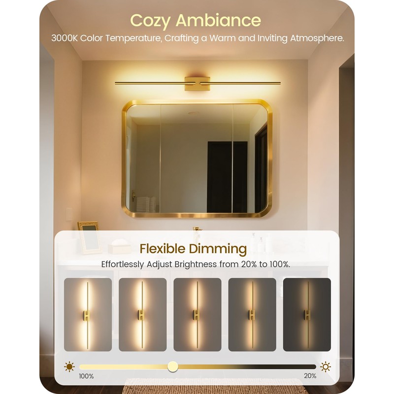 GOEBLESON 38.6" Wireless Battery Operated Wall Sconces Set of Two,Rechargeable