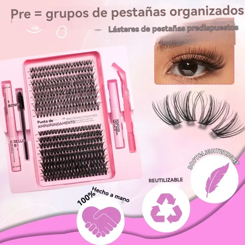 Kit De Extensión De Pestañas Postizas Naturales De 30d50d