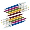 Montex 10 x 0.7mm Ball Point Pens ClipKnock BLUE Retractable