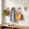 Yuanan 6 PCS Brushed Gold Towel Hook, 2 Inch Square