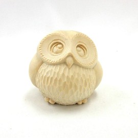 木彫 Owl 6 cm 桧木