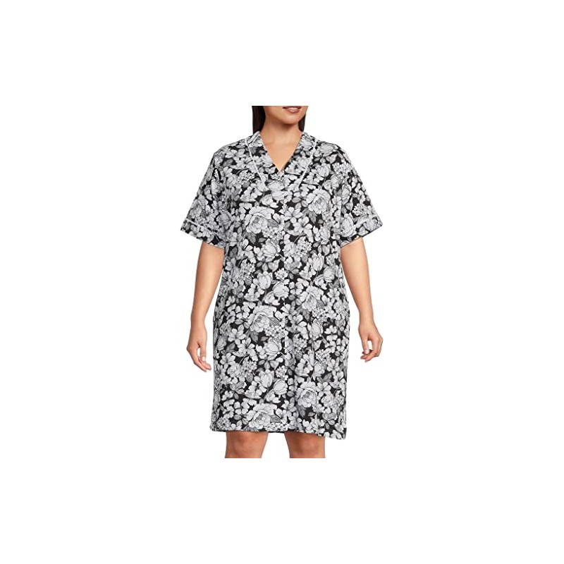 Miss Elaine Women's Interlock Knit Short Robe (as1, alpha, s,
