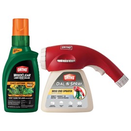 Ortho WeedClear Lawn Weed Killer Concentrate 32 oz. with Dial N Spray Hose-End Sprayer, Kills Crabgrass, Dandelion, Clover and Chickweed