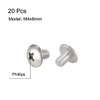 sourcing map Machine Screws, M4x6mm Phillips Screw, 304 Stainless Steel,