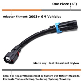 iJDMTOY 2-Pin Vapor Canister Vent Valve Solenoid Jumper Connector Wire Harness Compatible with 2003-up GM Vehicles Replace 19257603 911-019