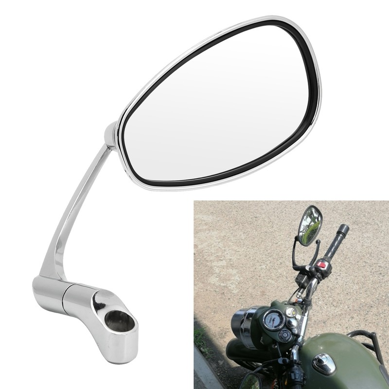 Pair 8mm 10mm Motorcycle Rearview Side Mirror Adjustable Angle Retro