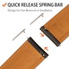 Gomvadr Quick Release Leather Watch Band,Vintage Oil-tanned Pull-up Leather Strap