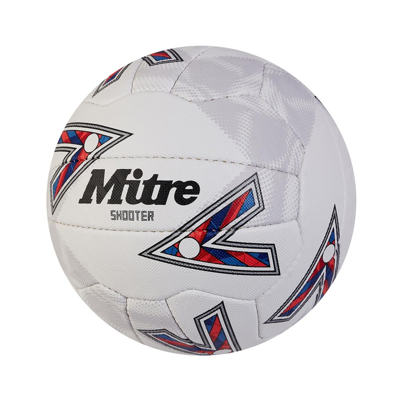Mitre Shooter Unisex Adult Football White/Red/Blue/Blue, 5