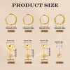 Mini Gold Huggie Hoop Earrings, 8 Pairs Small Stud Earrings