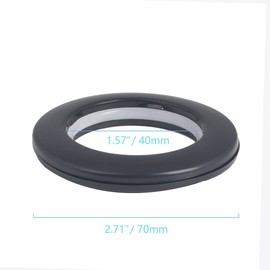 42 Pack Curtain Grommets Inner Diameter 1-9/16"(40mm) Plastic Large Curtain Eyelet Rings Nanoscale Low Noise Large Grommet Installation Kit for Fabric (Black)