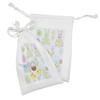 Ambesonne Easter Fabric Pouch Set of 2, Theme Bunnies and