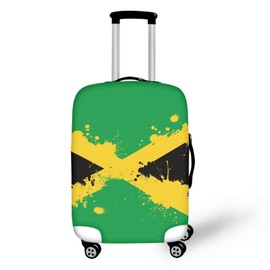 FOR U DESIGNS Luggage Cover Suitcase Protector Anti-Scratch Elastic Washable Stretch Suitcase Cover Jamaica Flag Luggage Case Cover Fit for 18-21 Inch Luggage