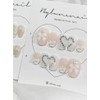 Heart Chain Handmade Nail Tips - Short Square / 하트체인