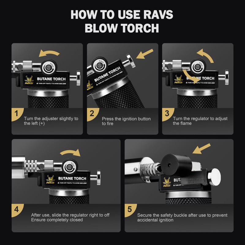 RAVS Butane Torch Lighter, Christmas Stocking Stuffers Gifts for Men