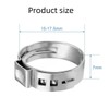 50PCS 1/2 Inch PEX Cinch Clamp Rings, 304 Stainless Steel