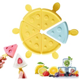 FePen Ice Mould, Ice Lolly Moulds, Pack of 6, Ice Lolly Moulds, DIY Ice Lolly Moulds, Children's Ice Lollies, Reusable Children, Ice Moulds for Ice Lolly Children (Yellow/Blue)