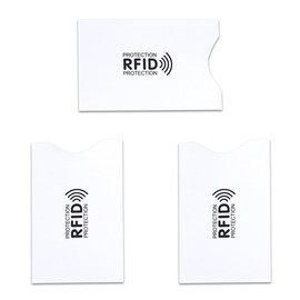 [QIKEJI] Anti-Skimming Card Case, Anti-Skimming, Magnetic Card Case, Set of 3, White Prevents Theft and Damage of Credit Cards, Cash Cards, and Transportation IC Cards, RFID Anti-Magnetic Card Holder,
