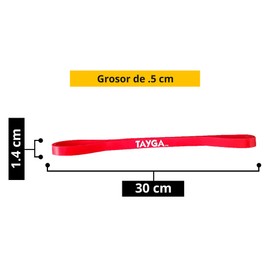 Tayga Mini Banda Resistencia Fitness para Pierna 30 cm (Rojo)