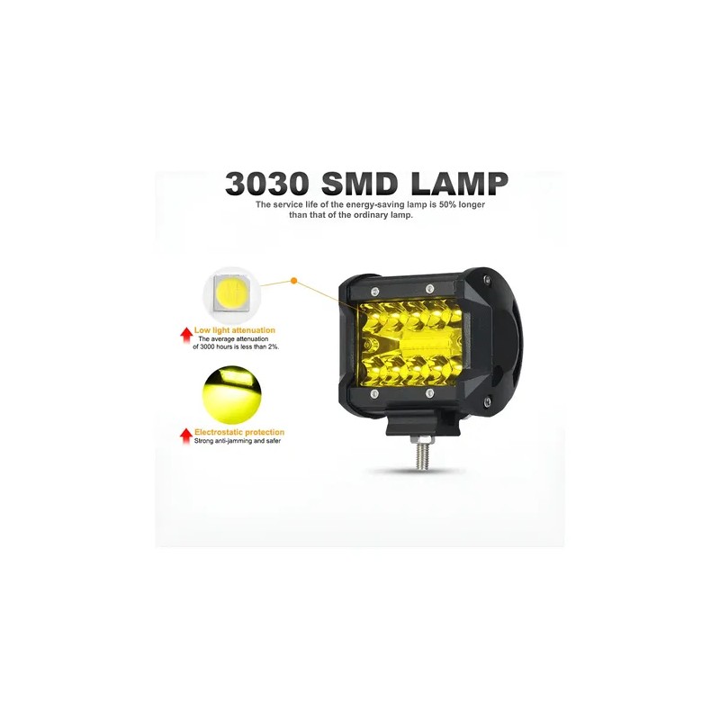 1pcs Faros Auxiliares Dobles Para Coche De 60 W Y2000