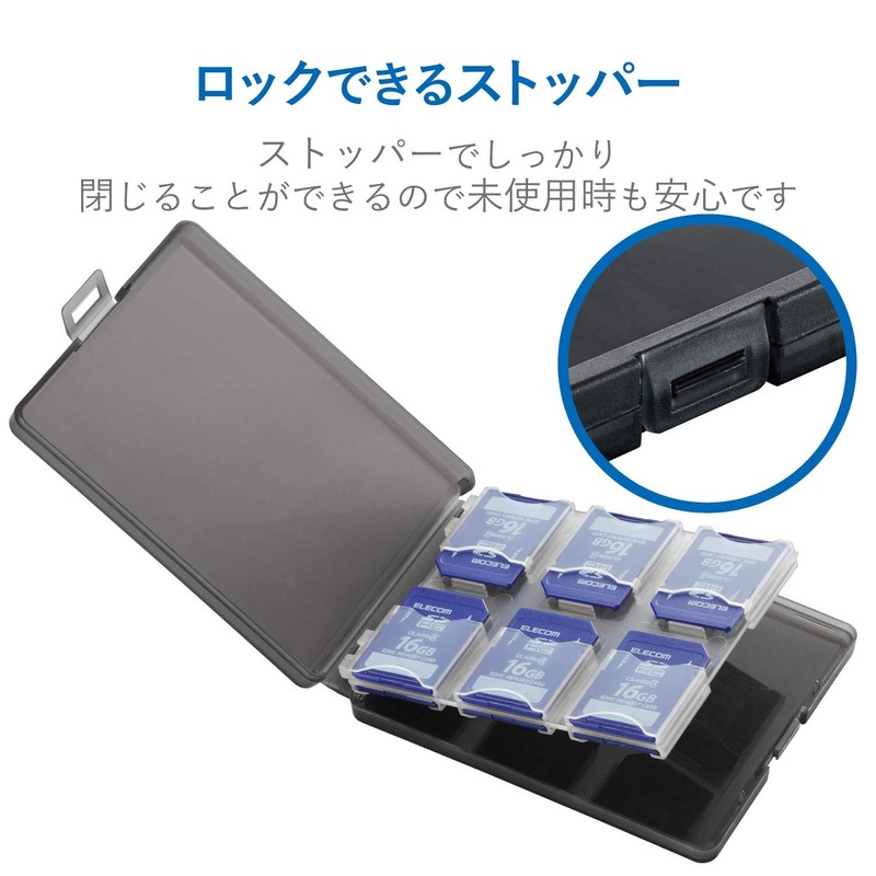 ELECOM SD Case 12-Card Storage SD CMC-06NSD12