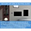 White Baseboard Return Grill with 7/8" Turn Back (30" x