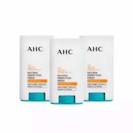AHC 내추럴 퍼펙션 프레쉬 선스틱 17g (SPF 50+) 3개 AHC Natural Perfection Fresh Sun Stick 17g (SPF 50+) 3 pcs [Fresh 17g 3 pieces]