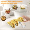MOAMUN 6PCS Stainless Steel Taco Holder and Dipping Bowls, Taco