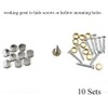 Hahiyo 10mm Diameter Mirror Screws Brushed Stainless Steel Solid Easy