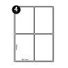 Packwith® 4 Labels Per Page Sticky Labels A4 Address Shipping