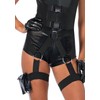 LEG AVENUE 85555 - Kostüm Set Five-0 cop, L, schwarz