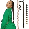 FESHFEN Long Braided Ponytail Extensions with Hair Tie, 26 inch