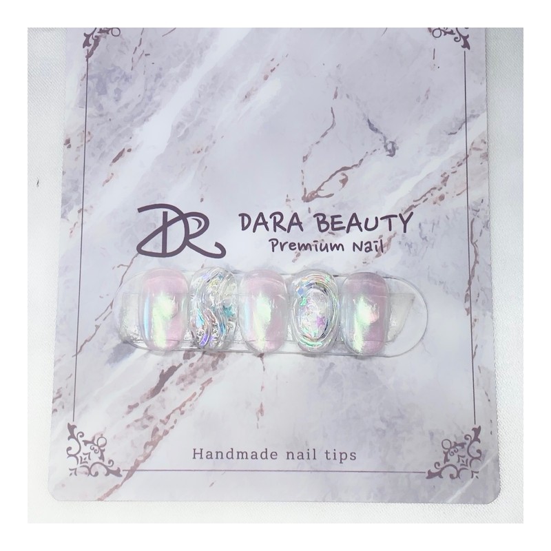 Dara Beauty September Art of the MonthMirror Powder Embossed Nail❣