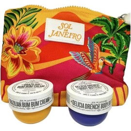 Sol de Janeiro, Set de Mini Cremas en Bolsa Exclusiva, Crema Bum Bum y Crema Delicia Drench, 25ml cada una
