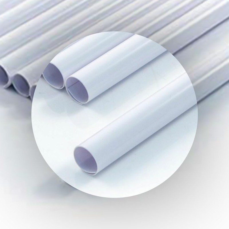 ANGIX 8 x Radiator Pipe Covers Sleeves White 15mm -