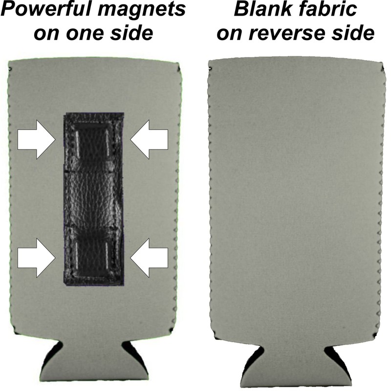 Blank Magnetic Slim Can Coolie (Gray, 1)