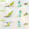 Demkia 3 in 1 City Passenger Airplane Building Sets with