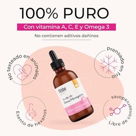 HEBBE | Aceite De Rosa Mosqueta 50 ml | Tratamiento Facial Antiedad y Reparador Cutáneo | Regenerador De Piel, Reduce Manchas, Ojeras y Estrías | Aceite Natural