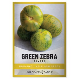 Gardeners Basics Green Zebra Tomato Seeds for Planting Heirloom Non-GMO Seeds for Home Garden Vegetables Makes a Great Gift for Gardening