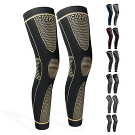 Full Leg Sleeves Long Compression Leg Sleeve Knee Sleeves Protect Leg, for Man Women Basketball, Arthritis Cycling Sport Football, Reduce Varicose Veins and Swelling of Legs