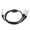1/4 Inch Stereo Splitter Y Cable Aluminum Alloy Shell 6.35mm