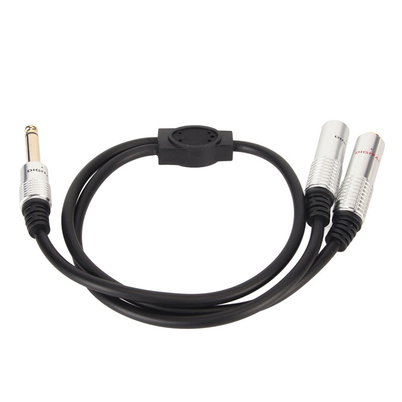 1/4 Inch Stereo Splitter Y Cable Aluminum Alloy Shell 6.35mm