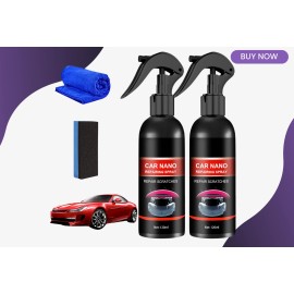 Unbranded Nurafix Nano Scratch Remover Spray Set Car Polish Wax 120ML – 2PCS