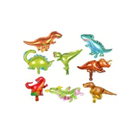 Mr. Gadget's Solutions Dinosaur Theme Mini Hand Foil Balloons Multi Colour For Party Decorations