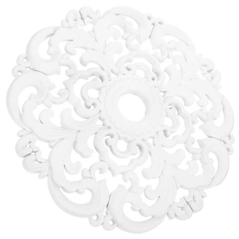Homoyoyo Ceiling White PU Round Ceiling Cover Lighting Ceiling Ring