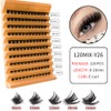 120MIX-Y26 Partial False Eyelashes, Bulk Feel, Natural, Large Capacity, Handmade,