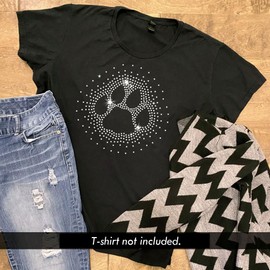 Paw Burst Iron On Rhinestone Crystal T-shirt Transfers by Jubilee Rhinestones by Jubilee Rhinestones