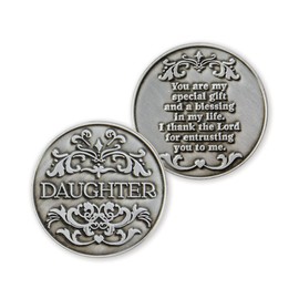 Daughter Love Expression Coin, Pocket Keepsake Gifts of Appreciation for Girls from Mom & Dad, Birthday & Special Occasion Distance Gifts, Tokens of Appreciation for Family