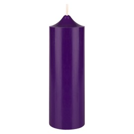 Mega Candles 1 pc Unscented Solid Bell Top Purple Pillar Candles, Hand Poured Premium Wax Candle 2 Inch x 6 Inch, Home Décor, Wedding Centerpieces, Occasions, Events, Festivities, Memorials, Altar