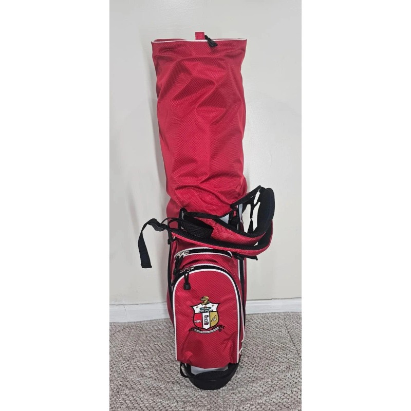Factory Custom Alpha Psi Stand Golf Bag Red and White