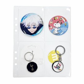 hihaba Solapa Ancha A5 de 4 Bolsillos 1 Pieza, Fundas de Bolsillo Transparentes como Cristal 23 Tipos, Páginas de Repuesto para Álbum de Fotos para Carpeta de 6 Anillos